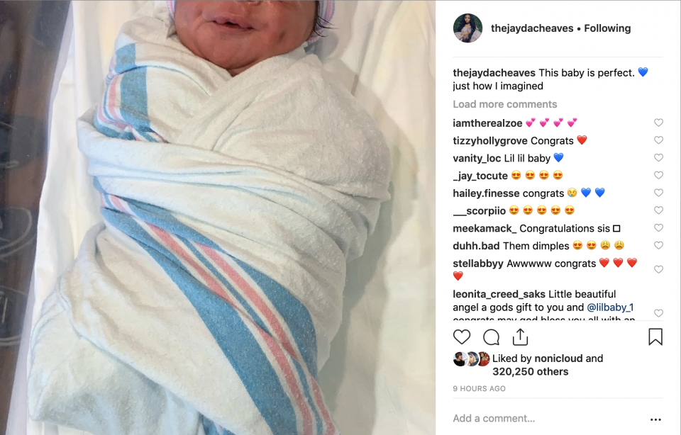 Amour Jayda and Lil Baby welcome their 1st child (photos)