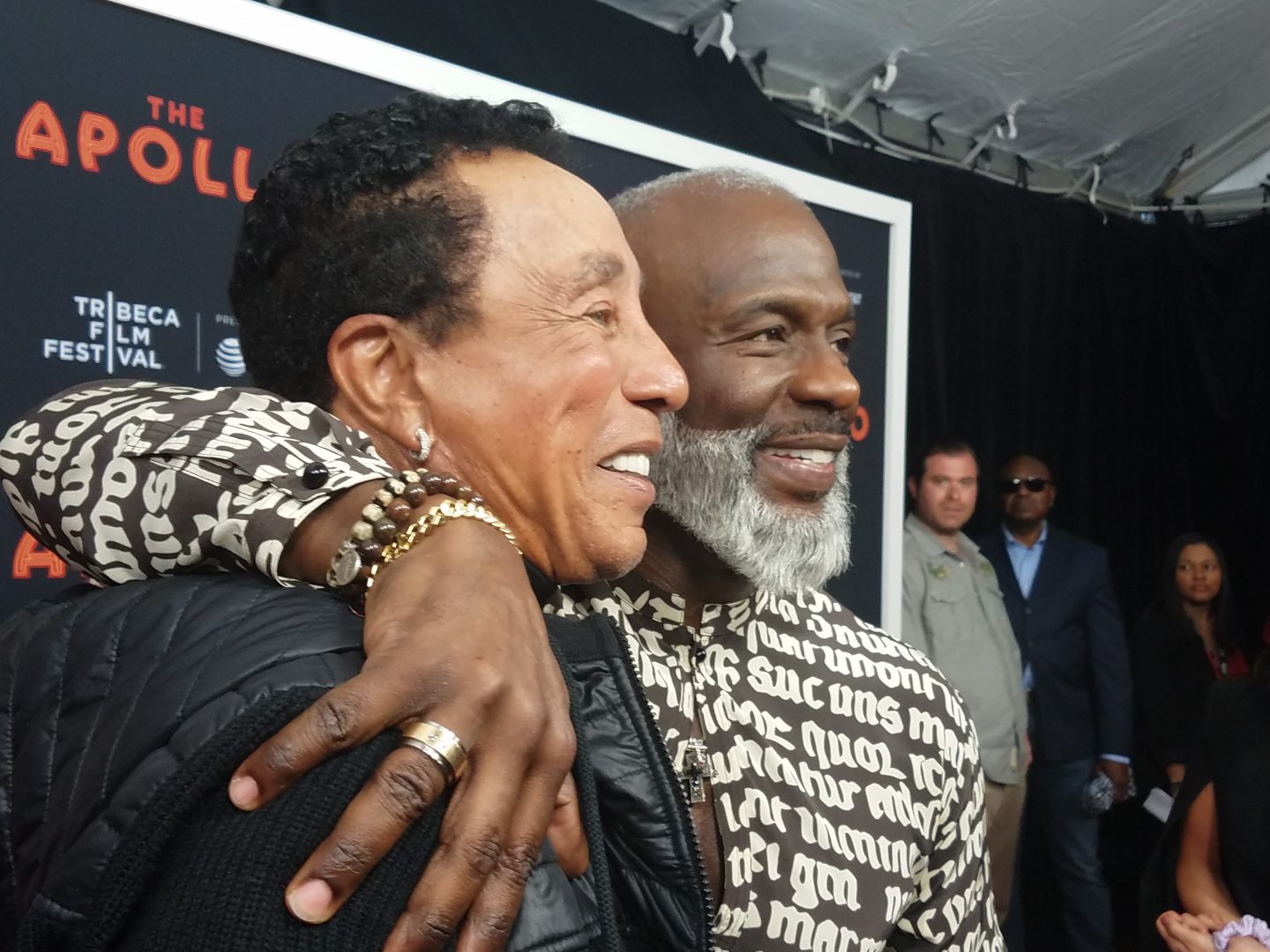 Smokey Robinson and BeBe Winans at the Tribeca Film Festival premiere of the HBO Film The Apollo (Photo by Derrel Jazz Johnson for Steed Media Service)