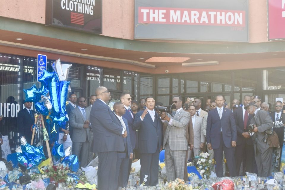 Crenshaw community reacts to Louis Farrakhan's speech at Nipsey Hussle's store