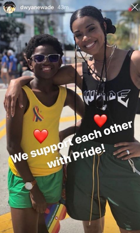 Dwyane Wade supports 11-year-old son coming out as gay