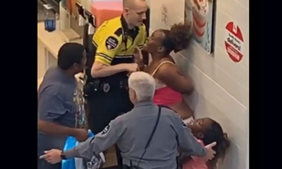 White mall security guard brutalizes Black pregnant woman (video)