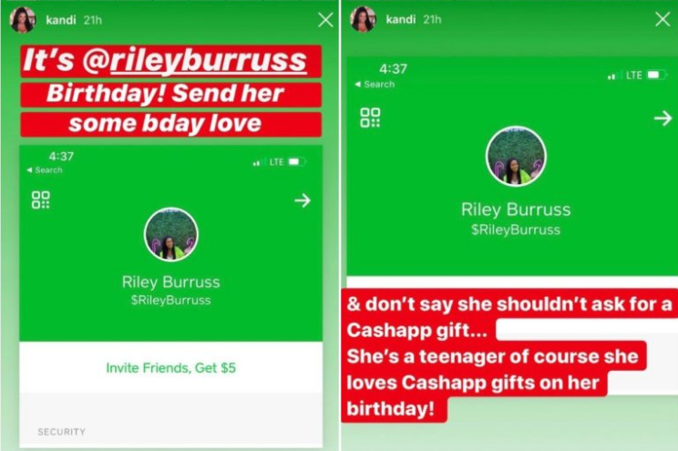 Kandi Burruss slammed for soliciting CashApp donations for daughter's birthday