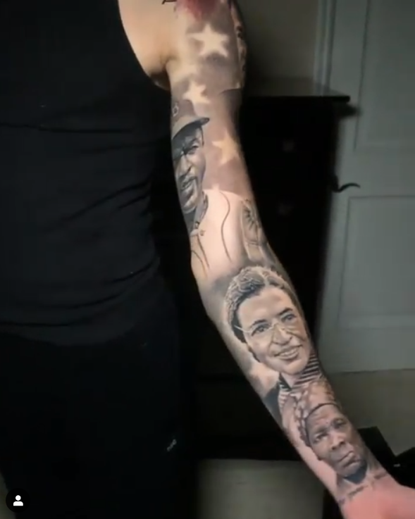 Lonzo Ball Gets Historical Figures Tatted On Arm Insanely Realistic