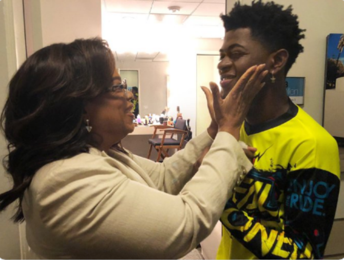 Lil Nas X gushes after meeting Oprah (photo)