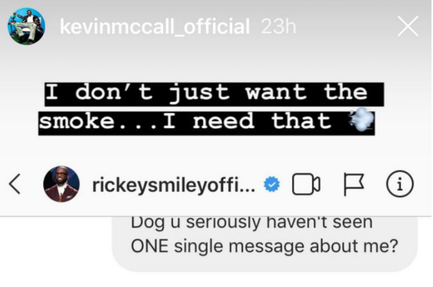 Eva Marcille's ex-boyfriend Kevin McCall reportedly threatens Rickey Smiley