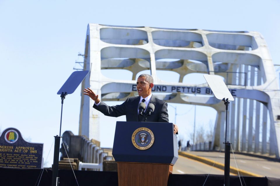 President Obama eulogizes John Lewis, takes aim at voter suppression