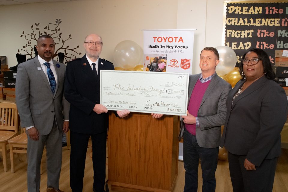 Toyota supports Chicago community by donating winter boots to homeless families