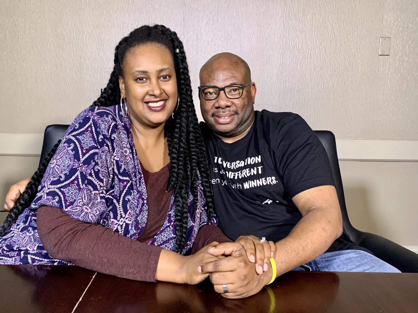 Business experts Gerald and Alexandria Harris plant a stake in the ground