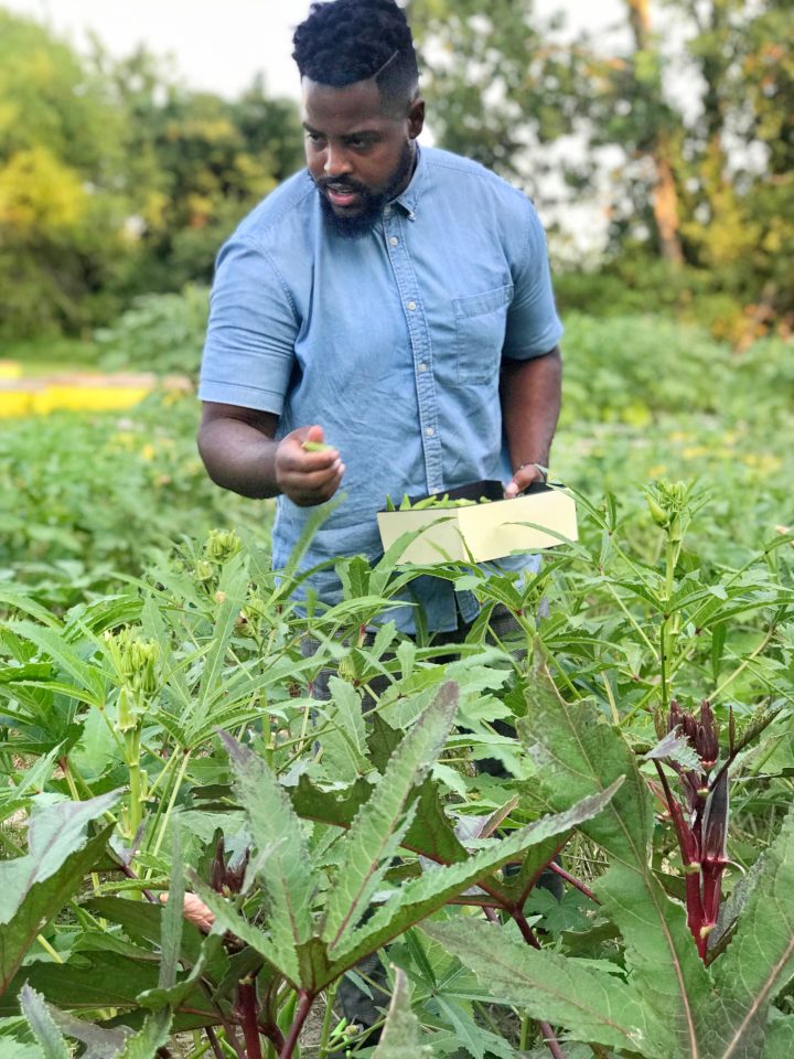Urban farmer Chaz Daughtry grows fresh foods and spices to combat diabetes