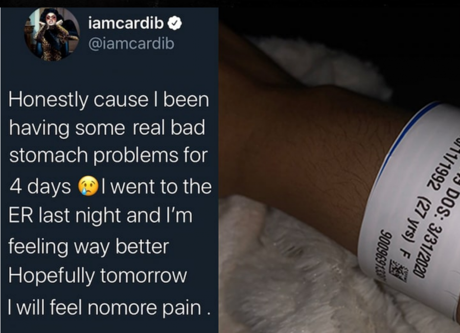 Cardi B's Fears About Stomach Pains Drove Her To Emergency Room (photo)