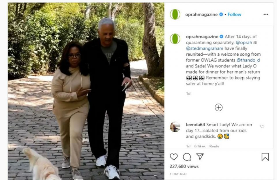 Oprah Winfrey and Stedman Graham are reunited