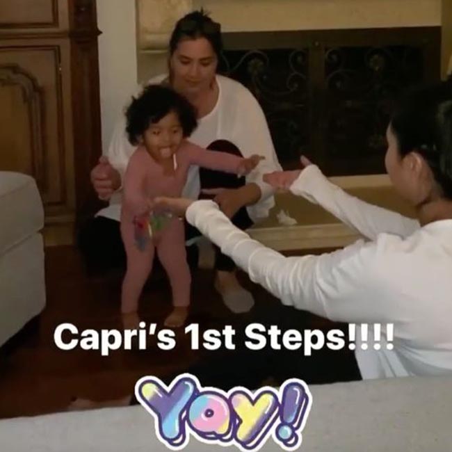 Kobe and Vanessa Bryant's baby daughter Capri takes her 1st steps (video)