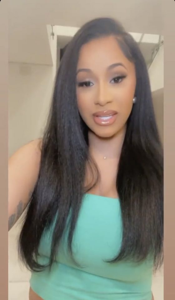 Cardi B shows off long natural hair and shares growth tips (photos)