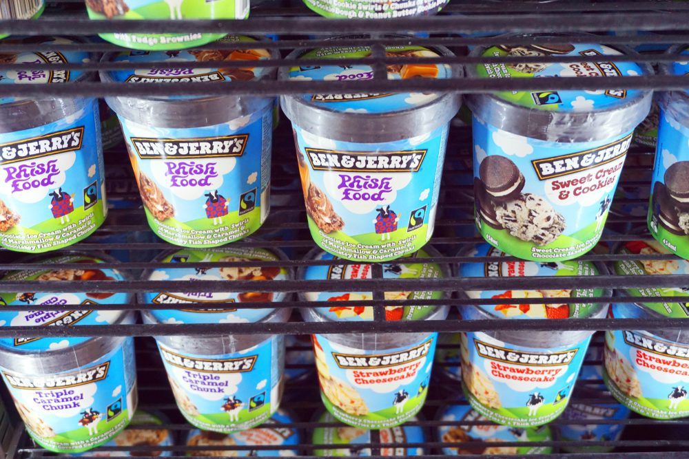 Ben & Jerry's ice cream.