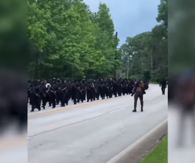 Armed Black militia protests Confederate monument at Georgia's Stone Mountain Park (video)