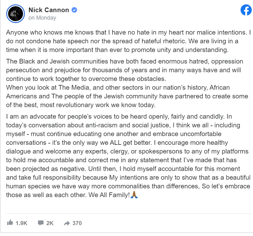 Nick Cannon fired by Viacom for 'anti-Semitic' comments (video)