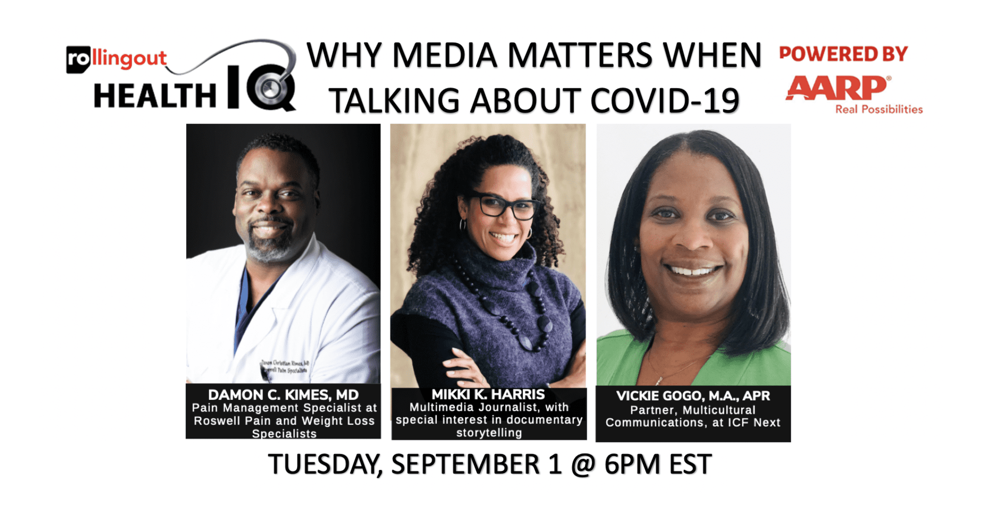 Sept 1: Join AARP+Health IQ for 'Why Media Matters When Talking About COVID-19'