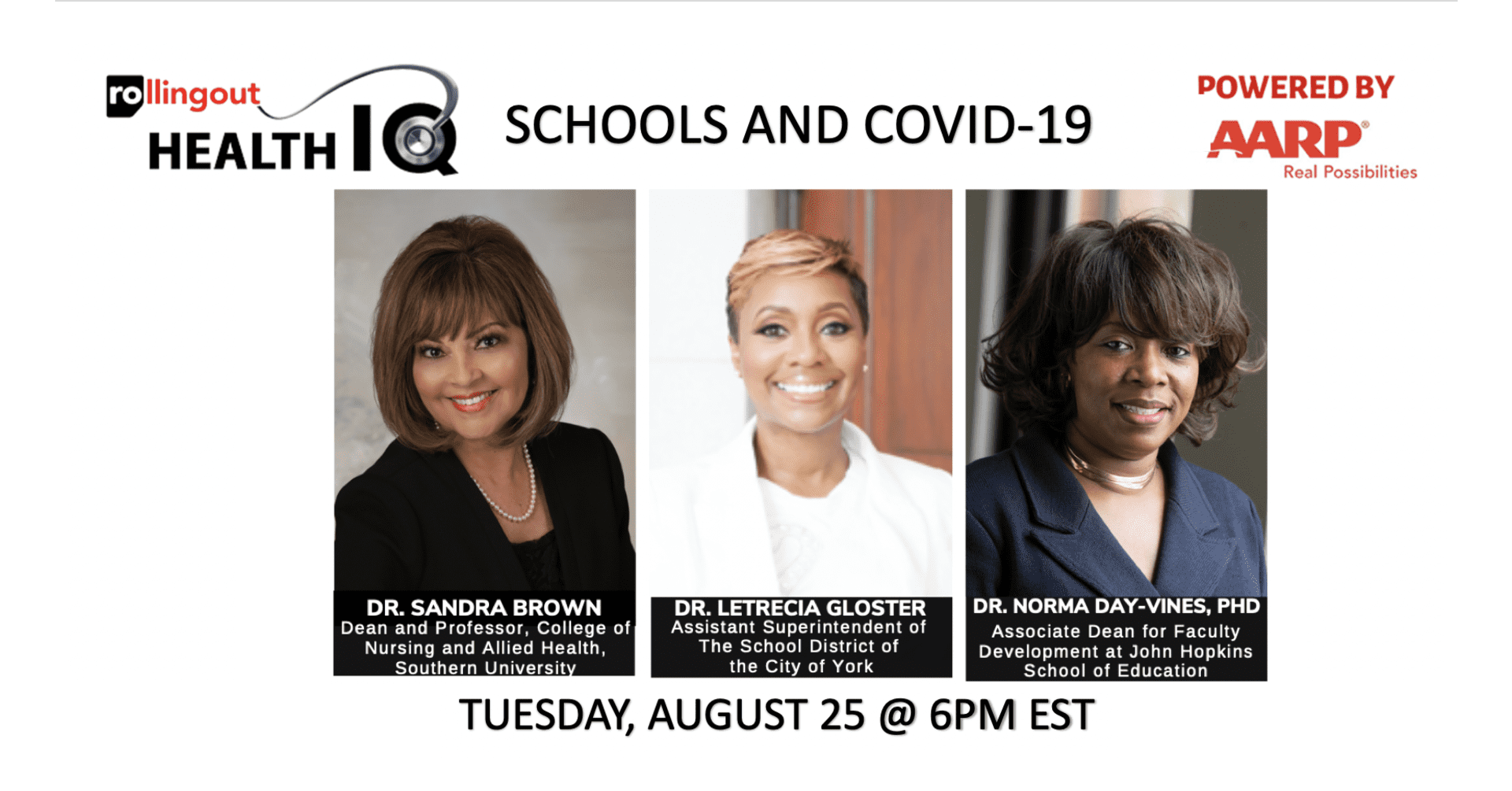 Aug. 25: Join AARP+Health IQ for a discussion on 'Schools and COVID-19'