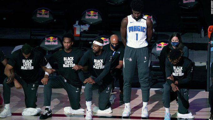 Jonathan Isaac becomes 1st NBA player to not kneel or wear BLM shirt for anthem