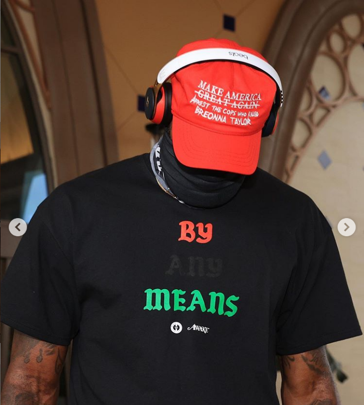 LeBron James wears fake MAGA hat in support of Breonna Taylor (photos)