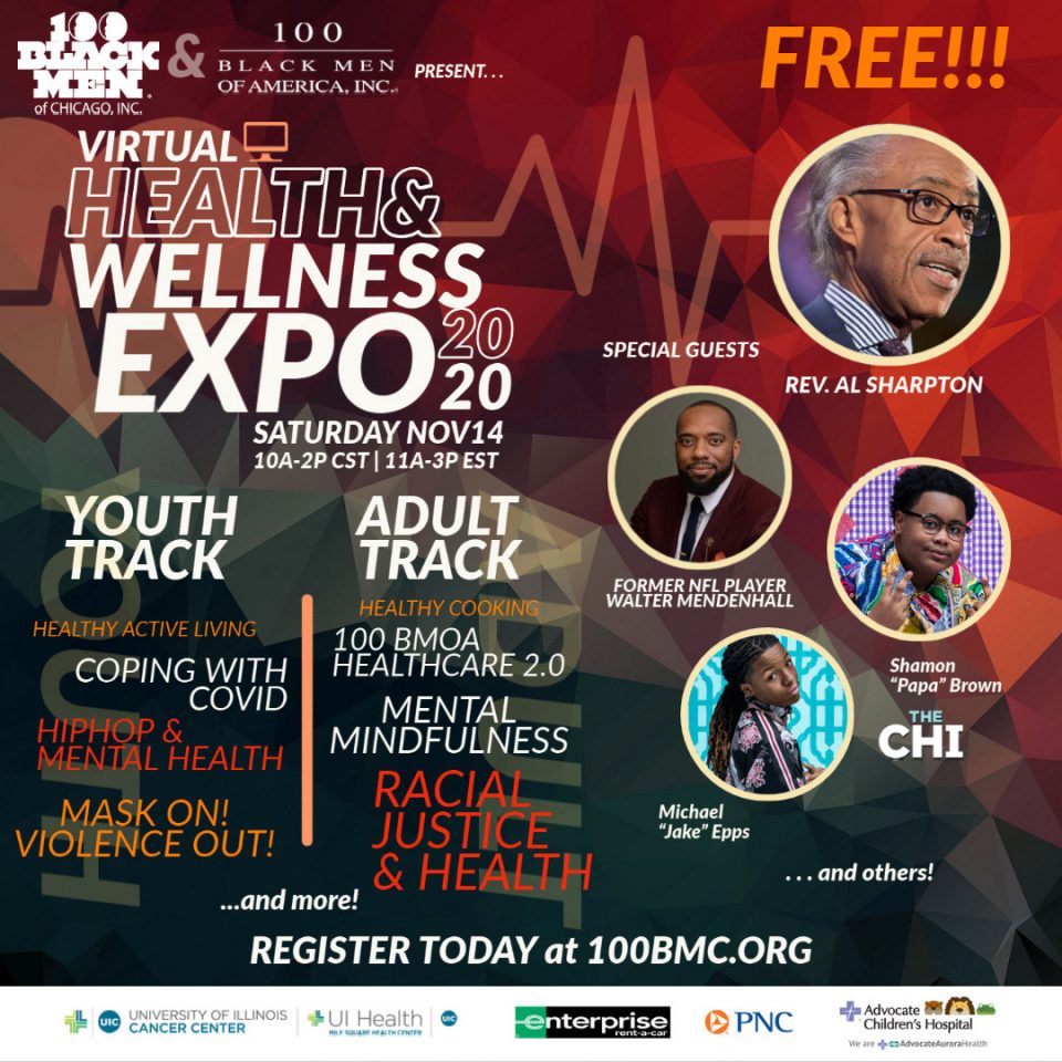 Register now for free virtual health fair hosted by 100 Black Men of America