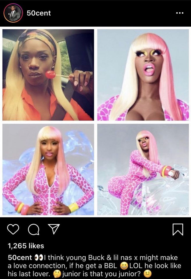 Lil Nas X claps back at 50 Cent for clowning his Nicki Minaj Halloween outfit