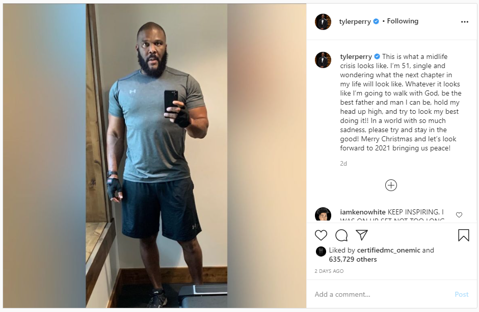 Tyler Perry posts photo saying he's single, women everywhere shoot their shot