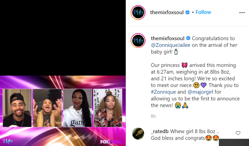 Tiny Harris' daughter Zonnique has given birth to baby girl