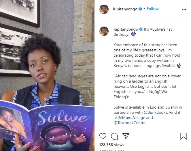 Lupita Nyong'o releasing audio version of her children’s book ‘Sulwe’