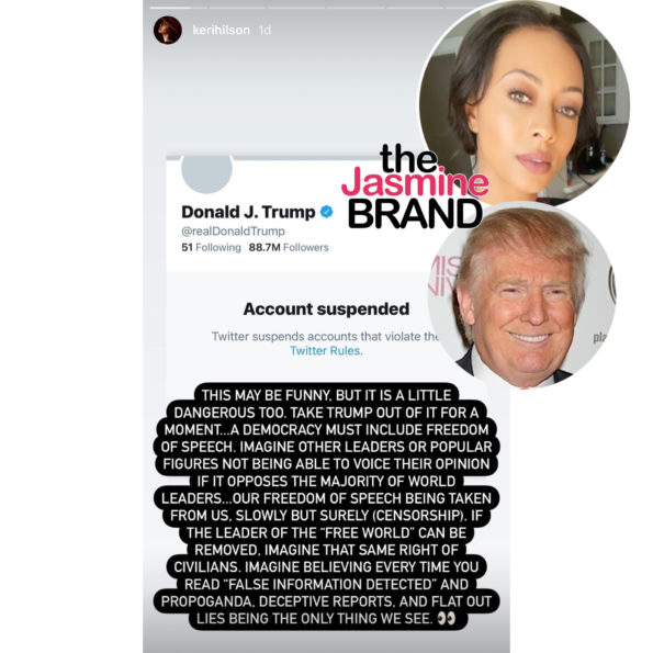 Keri Hilson gets flak for saying banning Trump from Twitter is 'dangerous'