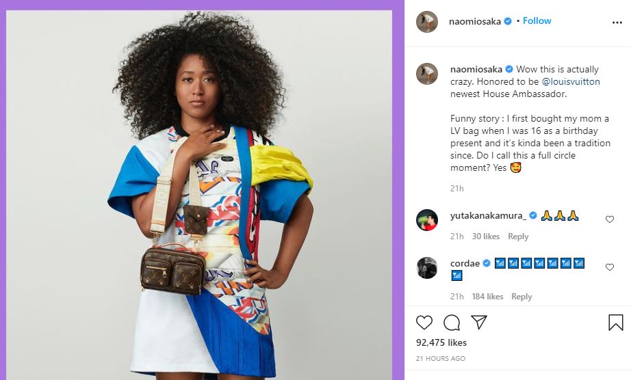 Naomi Osaka Louis Vuitton Campaign Twist Bag 2022