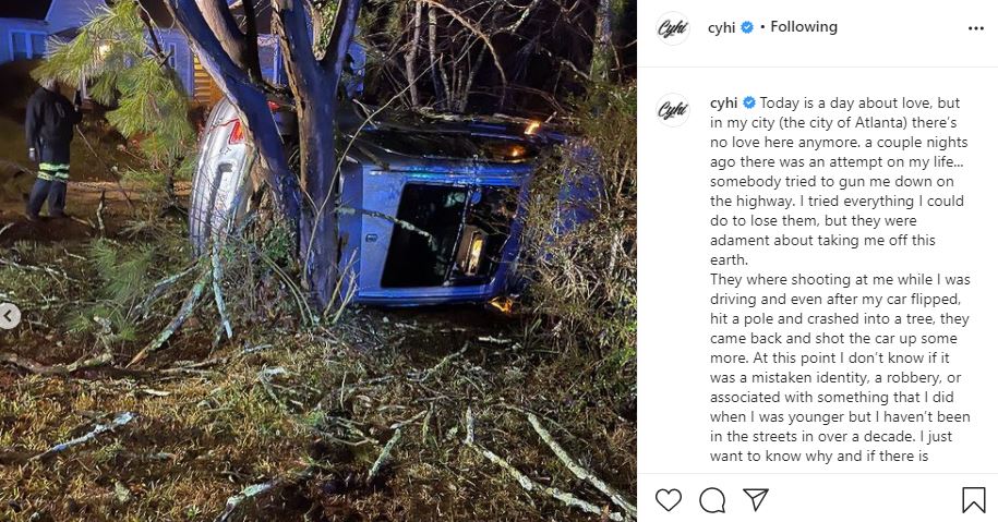 CyHi the Prynce nearly killed in Atlanta interstate shooting (photos)