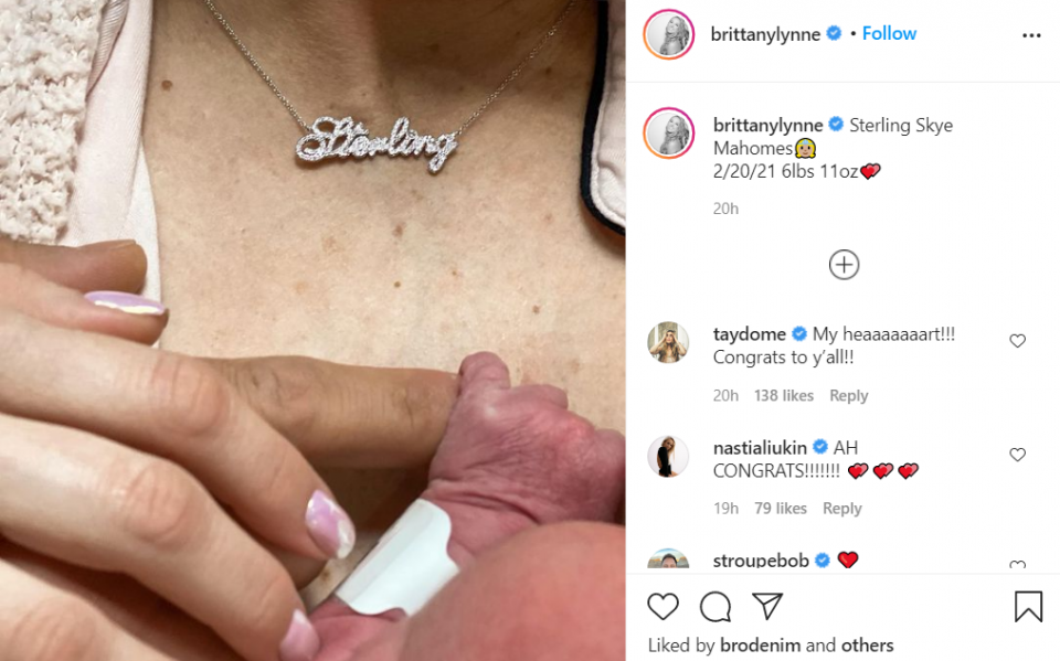 NFL superstar Patrick Mahomes and fiancée welcome newborn