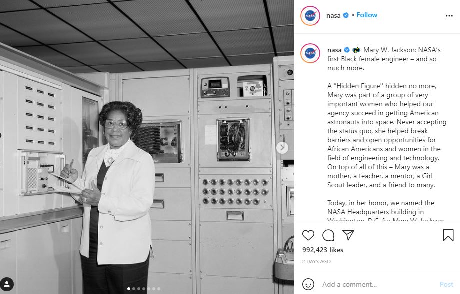 NASA renames DC headquarters after 'Hidden Figures' engineer Mary W. Jackson