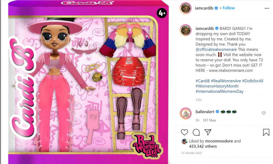 cardi b limited edition fashion doll