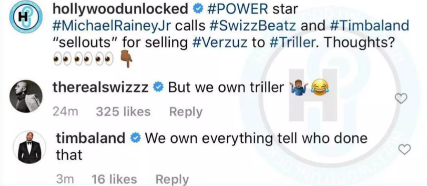 Swizz Beatz and Timbaland respond to 'Power' star calling them 'sellouts'