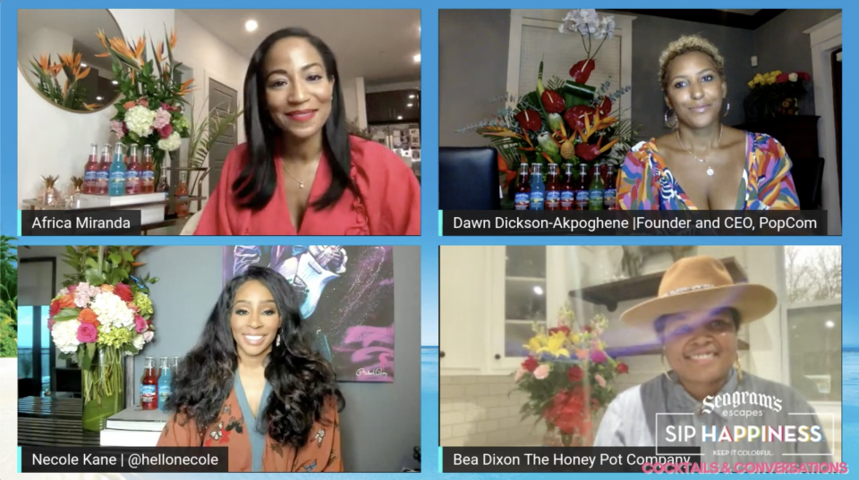 Beatrice Dixon Necole Kane and Dawn Dickson Akpoghene celebrate