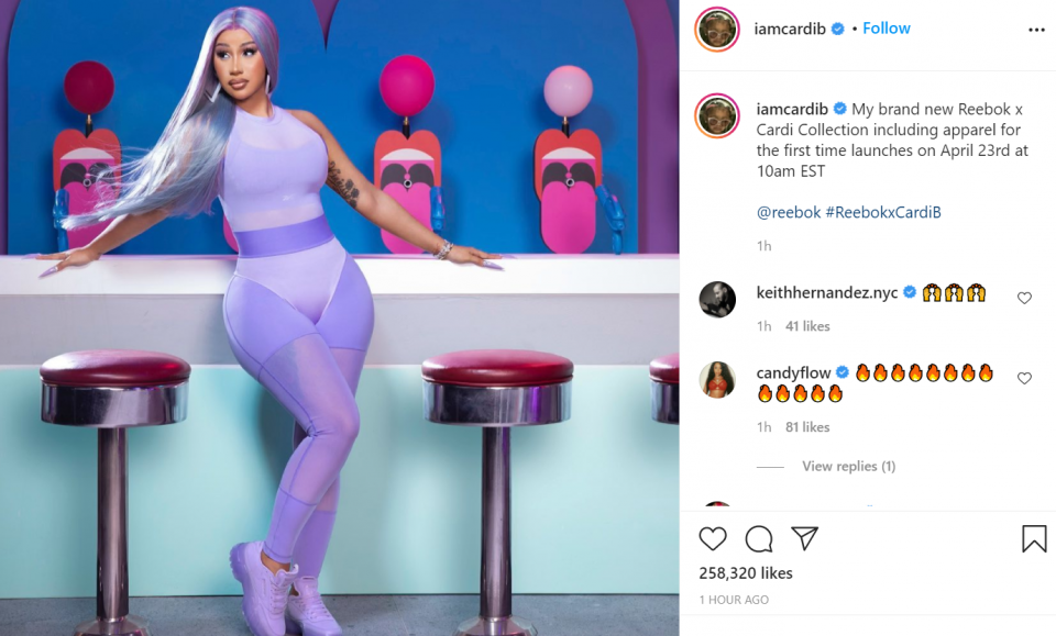 Cardi B unveils her workout gear in new Reebok collaboration (video)