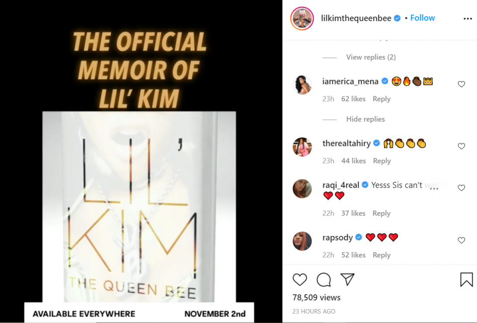 Lil Kim set to release memoir about her hip-hop career