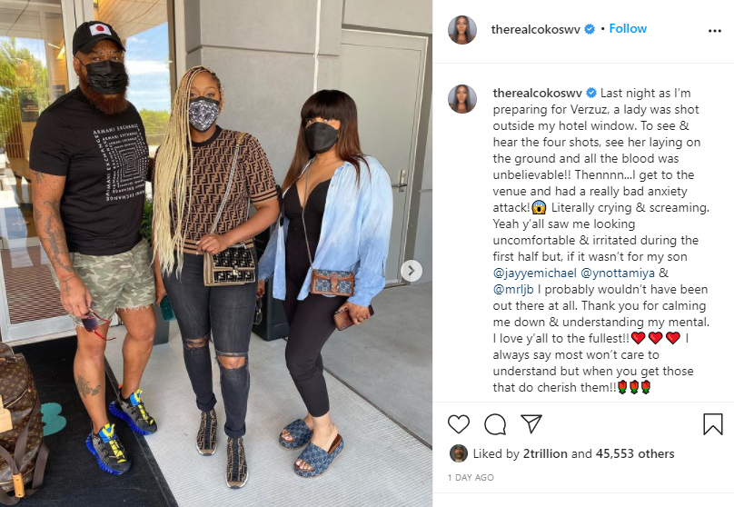 Coko of SWV recounts horrific tragedy she witnessed before Verzuz battle