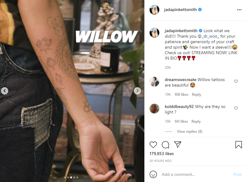 Jada Pinkett Smith Willow and Adrienne Get Matching Tattoos