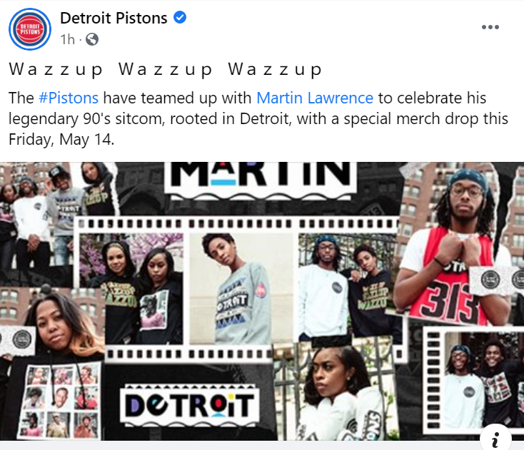 The Detroit Pistons and Martin Lawrence partner for new apparel line