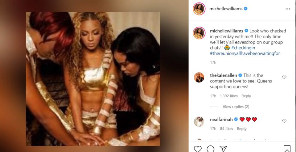 Michelle Williams lets fans listen to Destiny's Child's IG reunion (video)