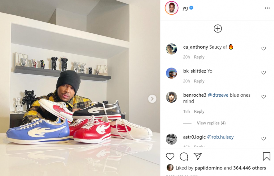 YG gives away $20K worth of sneakers