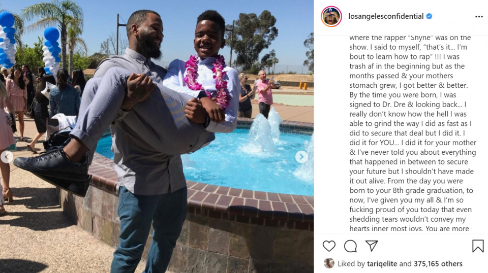 The Game pens touching letter to college-bound son