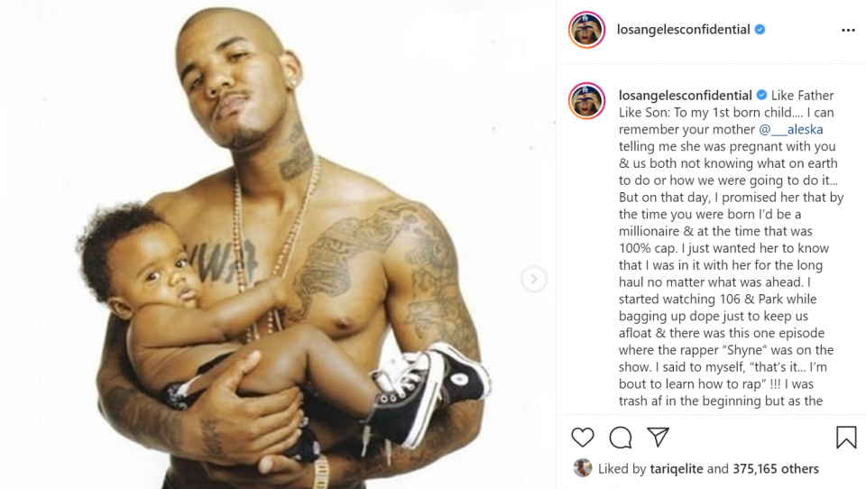 The Game pens touching letter to college-bound son