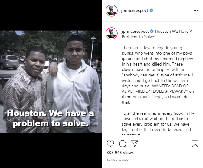 J. Prince calls on the Houston community to help find his nephew’s killers