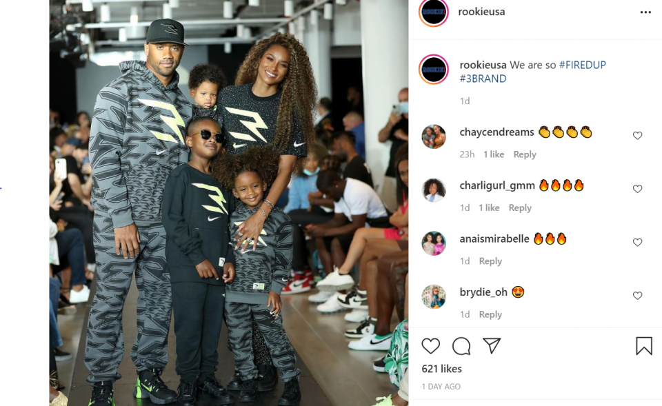 Russell Wilson Launches 3Brand Clothing Line; Watch Ciara And Kids