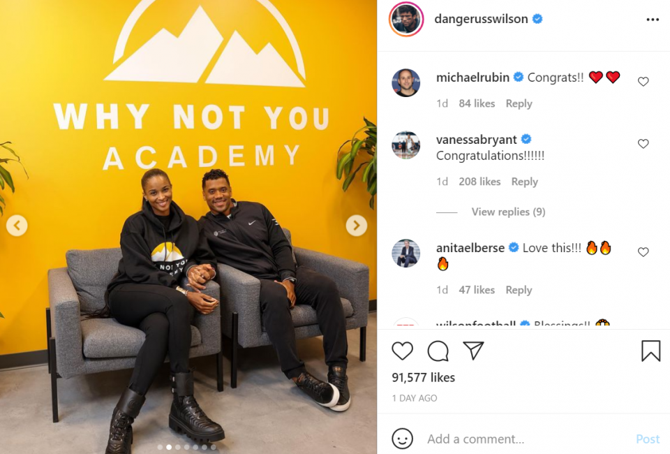 Russell and Ciara Wilson launch Why Not You Academy (photos)