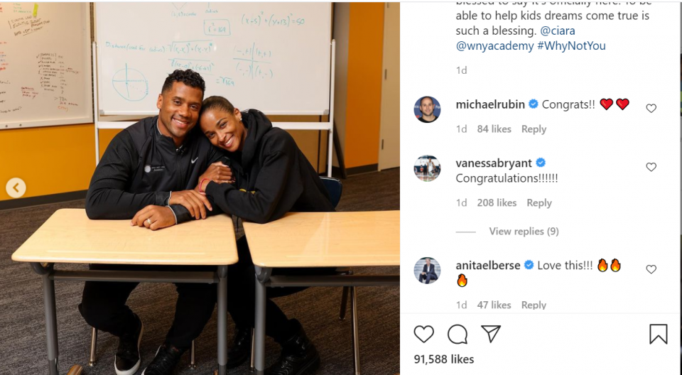 Russell and Ciara Wilson launch Why Not You Academy (photos)